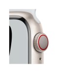 Apple Watch Nike Series 7 GPS + Cellular, 41mm Starlight Aluminium Case with Pure Platinum/Black Nike Sport Band