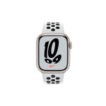 Apple Watch Nike Series 7 GPS + Cellular, 41mm Starlight Aluminium Case with Pure Platinum/Black Nike Sport Band