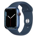 Apple Watch Series 7 GPS + Cellular, 45mm Blue Aluminium Case with Abyss Blue Sport Band