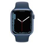 Apple Watch Series 7 GPS + Cellular, 45mm Blue Aluminium Case with Abyss Blue Sport Band