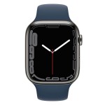Apple Watch Series 7 GPS + Cellular, 45mm Graphite Stainless Steel Case with Abyss Blue Sport Band