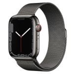 Apple Watch Series 7 GPS + Cellular, 45mm Graphite Stainless Steel Case with Graphite Milanese Loop