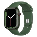 Apple Watch Series 7 GPS + Cellular, 45mm Green Aluminium Case with Clover Sport Band