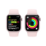 Apple Watch Series 9 GPS 41mm Pink Aluminium Case with Light Pink Sport Band - S/M (iš ekspozicijos)