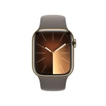 Apple Watch Series 9 GPS + Cellular 41mm Gold Stainless Steel Case with Clay Sport Band - S/M