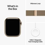 Apple Watch Series 9 GPS + Cellular 41mm Gold Stainless Steel Case with Gold Milanese Loop