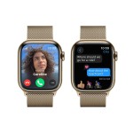 Apple Watch Series 9 GPS + Cellular 41mm Gold Stainless Steel Case with Gold Milanese Loop