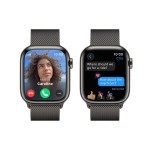 Apple Watch Series 9 GPS + Cellular 41mm Graphite Stainless Steel Case with Graphite Milanese Loop