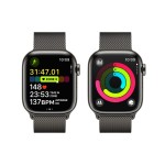 Apple Watch Series 9 GPS + Cellular 41mm Graphite Stainless Steel Case with Graphite Milanese Loop