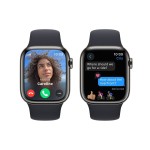 Apple Watch Series 9 GPS + Cellular 41mm Graphite Stainless Steel Case with Midnight Sport Band - M/L