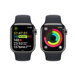 Apple Watch Series 9 GPS + Cellular 41mm Graphite Stainless Steel Case with Midnight Sport Band - M/L