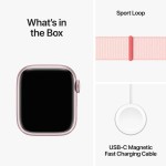 Apple Watch Series 9 GPS + Cellular 41mm Pink Aluminium Case with Light Pink Sport Loop
