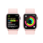 Apple Watch Series 9 GPS + Cellular 41mm Pink Aluminium Case with Light Pink Sport Loop