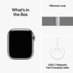 Apple Watch Series 9 GPS + Cellular 41mm Silver Stainless Steel Case with Silver Milanese Loop