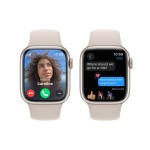 Apple Watch Series 9 GPS + Cellular 41mm Starlight Aluminium Case with Starlight Sport Band - S/M