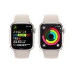 Apple Watch Series 9 GPS + Cellular 41mm Starlight Aluminium Case with Starlight Sport Band - S/M