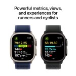 Apple Watch Ultra 2 GPS + Cellular 49mm Black Titanium Case with Dark Green Alpine Loop - Medium