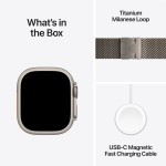 Apple Watch Ultra 2 GPS + Cellular 49mm Natural Titanium Case with Natural Titanium Milanese Loop - S