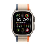 Apple Watch Ultra 2 GPS + Cellular, 49mm Titanium Case with Orange/Beige Trail Loop - S/M