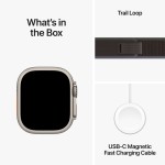 Apple Watch Ultra 2 GPS + Cellular, 49mm Titanium Case with Blue/Black Trail Loop - S/M