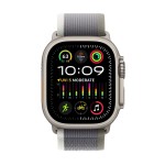 Apple Watch Ultra 2 GPS + Cellular, 49mm Titanium Case with Green/Grey Trail Loop - S/M