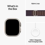 Apple Watch Ultra 2 GPS + Cellular, 49mm Titanium Case with Indigo Alpine Loop - Medium
