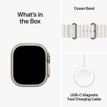 Apple Watch Ultra 2 GPS + Cellular, 49mm Titanium Case with White Ocean Band