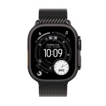 Apple Watch Ultra 3 GPS + Cellular 49mm Black Titanium Case with Black Titanium Milanese Loop - Small