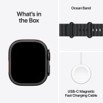 Apple Watch Ultra 3 GPS + Cellular 49mm Black Titanium Case with Black Ocean Band