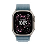 Apple Watch Ultra 3 GPS + Cellular 49mm Natural Titanium Case with Light Blue Alpine Loop - Large