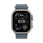 Apple Watch Ultra 3 GPS + Cellular 49mm Natural Titanium Case with Anchor Blue Ocean Band