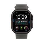 Apple Watch Ultra 4 GPS + Cellular 49mm Black Titanium Case with Translucent Black Ocean Band (išpakuotas)