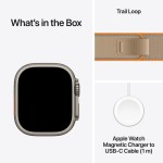 Apple Watch Ultra 4 GPS + Cellular 49mm Natural Titanium Case with Sand Trail Loop - S/M