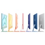 iMac 24" 4.5K Retina, M1 8C CPU, 8GB, 256GB SSD, 7C GPU, Mac OS, Blue, Magic belaidė klaviatūra Touch ID su skaičiais