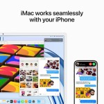 iMac 24" 4.5K Retina, M3 8C CPU, 8GB, 256GB SSD, 8C GPU, Mac OS, Blue, Magic belaidė klaviatūra Touch ID su skaičiais