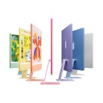 iMac 24" 4.5K Retina, M4 10C CPU, 32GB, 1TB SSD, 10C GPU, Mac OS, Silver, Magic belaidė klaviatūra Touch ID su skaičiais