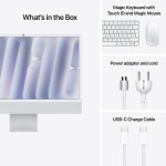 iMac 24" 4.5K Retina, M4 10C CPU, 16GB, 256GB SSD, 10C GPU, Mac OS, Silver - Nano texture Glass