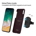Pitaka iPhone X Aramid Black/Red Twill dėklas 