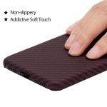 Pitaka iPhone X Aramid Black/Red Twill dėklas 