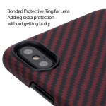 Pitaka iPhone X Aramid Black/Red Twill dėklas 