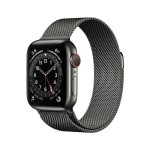 Apple Watch Series 6 GPS + Cellular, 40mm Graphite Stainless Steel Case with Graphite Milanese Loop