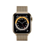 Apple Watch Series 6 GPS + Cellular, 44mm Gold Stainless Steel Case with Gold Milanese Loop