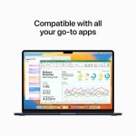 MacBook Air 15.3", M2 8C CPU, 8GB, 256GB, 10C GPU, Mac OS, Midnight