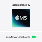 MacBook Air 13.6", M5 10C CPU, 16GB, 512GB, 8C GPU, Mac OS, Midnight (išpakuotas)