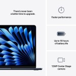 MacBook Air 13.6", M4 10C CPU, 16GB, 512GB, 10C GPU, Mac OS, Midnight (buvo išpakuotas)