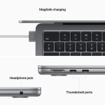MacBook Air 13.6", M2 8C CPU, 8GB, 256GB, 8C GPU, Mac OS, Space Gray (išpakuotas)
