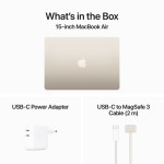 MacBook Air 15.3", M3 8C CPU, 16GB, 256GB, 10C GPU, Mac OS, Starlight, RU