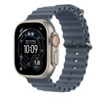 49mm Anchor Blue Ocean Band - Natural Titanium Finish