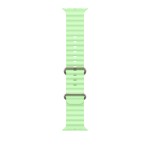 49mm Neon Green Ocean Band - Natural Titanium Finish