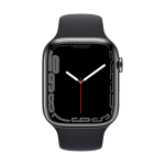 Apple Watch Series 7 GPS + Cellular, 45mm Graphite Stainless Steel with Midnight Sport Band